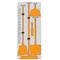 5S Supplies 5S Housekeeping Shadow Board Broom Station Version 1 - Gray Board / Orange Shadows  With Broom HSB-V1-GRAY/ORANGE-KIT - alternate 5